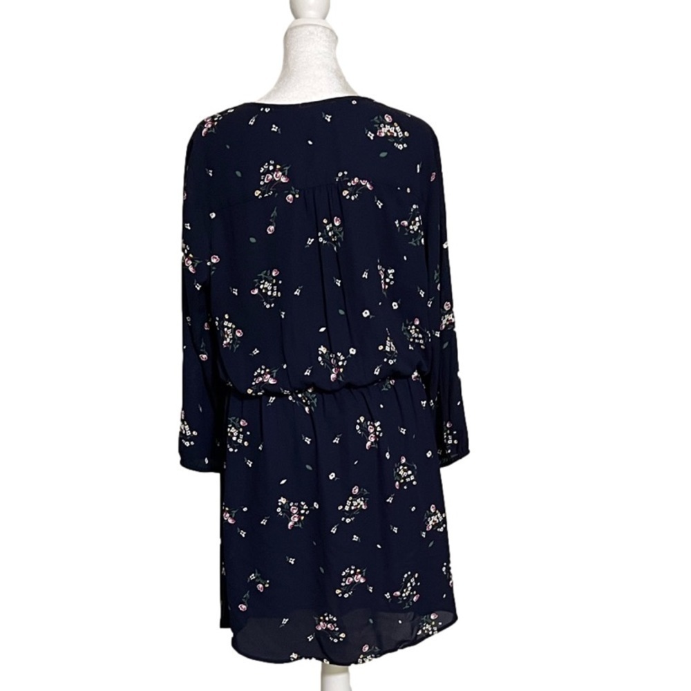 SEREIN Navy Floral Women’s Dress Size L - Picture 5 of 14